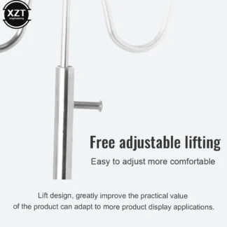 Ganchos dobles, gancho curvo, bolsas colgantes ligeras, estante ajustable para bolso, exhibición de pañuelos de seda, gancho para bolsas, colgador de peluca, suministros de soporte