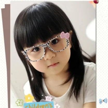 Sanrio Cartoon Children Without Lenses Hello Kitty Leopard Point Decoration Eyeglass Frame Baby Trendy Wearing Accessories Frame