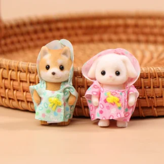 Muñecas familiares de Sylvanian, figuras de personajes de movilidad con extremidades de dibujos animados, juguetes, figuras de Anime, Mini adornos de escritorio, regalos para niños