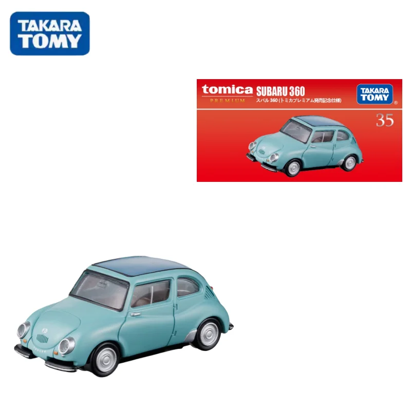 TAKARA TOMY-Caja Roja TP35 Subaru 360MINI modelo de aleación fundido a presión, colección de juguetes decorativos para niños, regalos de vacaciones para niños