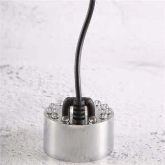 Mini generador de niebla, 12 LED, nebulizador, fuente de agua, estanque, máquina de niebla, atomizador, humidificador de aire para Halloween, Navidad