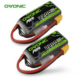 Ovonic-batería Lipo 3S 11,1 V 35C 2200MAh con enchufe XT60 para RC FPV, avión, cuadricóptero, helicóptero, Dron de carreras, modelo Hobby 2 piezas