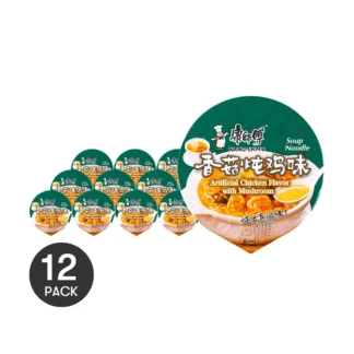 MASTER KONG-sopa de fideos de pollo y Seta, fideos instantáneos, 3,66 oz * 12 paquetes, 12 paquetes