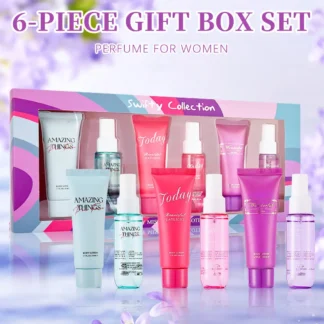 Conjuntos de fragancias para mujer, 3 piezas, 1,02 fl.oz, niebla corporal y 3 piezas, 1,7 fl.oz, loción corporal, Colección SWIFTY de 6 piezas, regalo