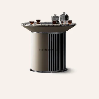 Mesa de té de mármol Natural para balcón, simplicidad moderna