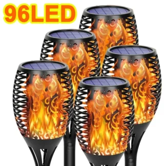 Luces de antorcha LED solares, llamas parpadeantes, decoración de paisaje Solar para exteriores, iluminación impermeable, luces de camino para jardín, Patio