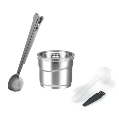 Cápsula de café reutilizable para Illy X7/Illy Y3/Y5 Illy, filtros recargables, cepillo de limpieza de cuchara de acero inoxidable, fácil de usar