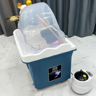 Silla De champú para circulación De agua, ducha, cabezal nutritivo portátil, silla De Spa, muebles móviles profesionales De Barbearia