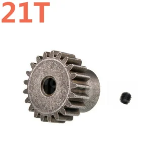 2 unids/lote engranaje de Motor de Metal 21T 11181 HSP piezas de repuesto piñón mejorado con tornillo para TRAXXAS Himoto Redcat HPI 1/10 modelo RC Car Al