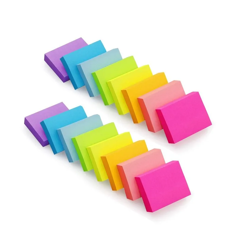 Bloc de notas adhesivas de colores para cuaderno, 24 piezas, 38x50mm, 75 hojas/libro, mensaje, autoadhesivo, marcador de página, suministros de papelería