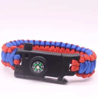 Pulsera trenzada de cuerda de Paracord colorida a la moda para hombres y mujeres, pulseras de amistad ajustables, joyería hecha a mano al aire libre