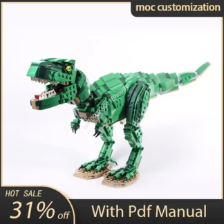 832 Uds. Moc Jurassic Parks película Tyrannosaurus Rex modelo de bloques de construcción montaje creatividad ladrillos juguetes chico regalos de Navidad DIY