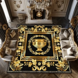 Alfombras decorativas doradas de lujo para sala de estar, alfombras de estilo europeo, alfombra para el hogar, salón, área grande, decoración para habitación, puerta, pasillo, alfombra suave