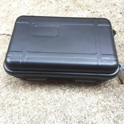 Estuche de supervivencia de plástico impermeable a prueba de golpes, caja de supervivencia al aire libre a prueba de polvo, contenedor para Camping, senderismo, navegación
