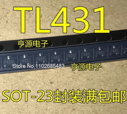 TL431 CJ431 TL431A 431 SOT23, lote de 10 unidades