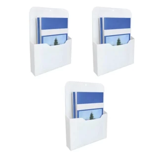 Soporte magnético para archivos, Organizador de bolsillo, suministros de oficina, almacenamiento de correo, 3 unidades