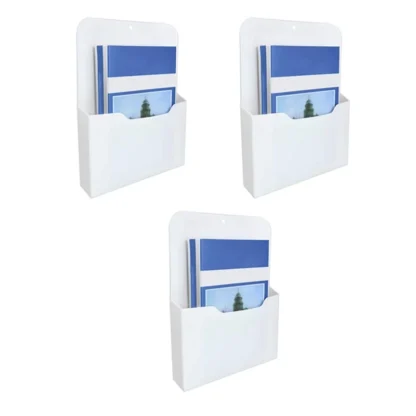 Soporte magnético para archivos, Organizador de bolsillo, suministros de oficina, almacenamiento de correo, 3 unidades