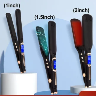 Plancha de pelo profesional, ℉ rizador de 480/250 ℃, tratamiento de queratina, placa de cerámica de hierro plano, 3 tamaños disponibles, doble voltaje