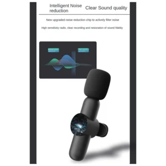 Micrófonos Lavalier inalámbricos Plug And Play Reducción de ruido Sincronización automática Micrófono de solapa Transmisión en vivo, Vloggers, Intervista