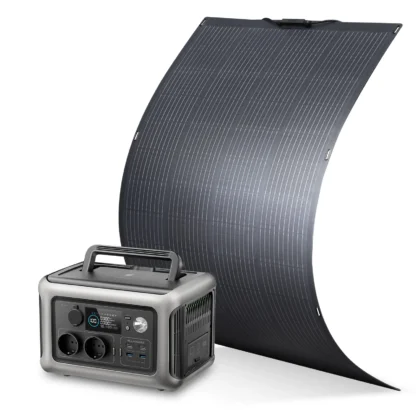 ALLPOWERS-planta de energía Solar monocristalina para balcón, cargador de batería Solar Flexible de 100W/200W, con estación de energía de 299Wh y 600W