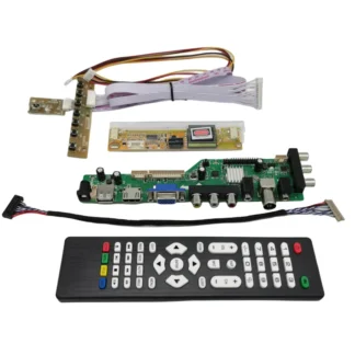 Kit de placa controladora de TV digital LCD, DVB-T2/DVB-T/DVB-C, 15 ", ht150x02-100, LM150X08, 1024x768