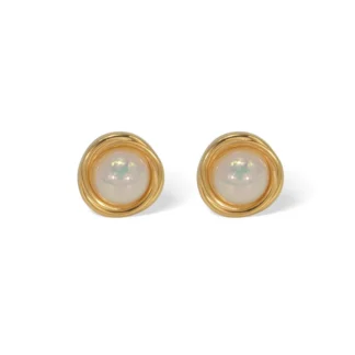 Pendientes de piedra grande de aguja para mujer, pendiente único de acero inoxidable 316L, estilo de moda