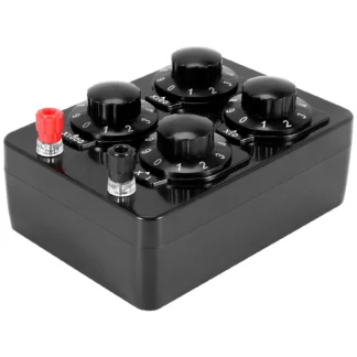 Caja de resistencia Simple de 0-9999 Ohm, instrumento de enseñanza de resistencia de década Variable de precisión