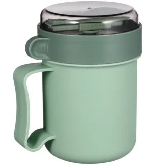 Fiambreras para taza de cereales, tazas de sopa para desayuno con asas, tapa de comida, tazas para niños