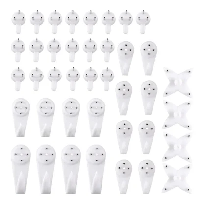 40 Uds tornillos invisibles para uñas ganchos de pared perchas para cuadros gancho para fotos sin rastro multifunción colgador de marco de pintura de imagen