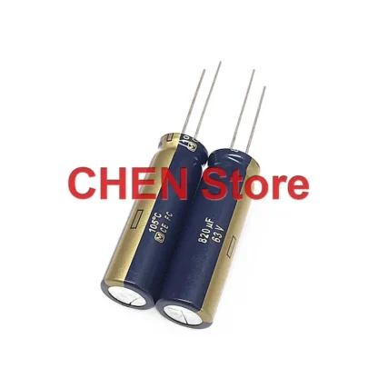 Condensador matsushita FC 63V820UF 12,5x40mm, resistencia interna ultra baja, condensador electrolítico ce fc 820uf 63v Gold, 10 piezas