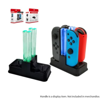 Para Switch Pro Grip cargador JoyCon Grip soporte de carga cargador consola multifuncional soporte de carga