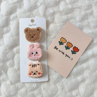 3 unids/set de Clip Bb de dibujos animados para niños, Clip para el pelo de conejo y oso, Clip LATERAL para niñas, accesorios para el cabello para niñas