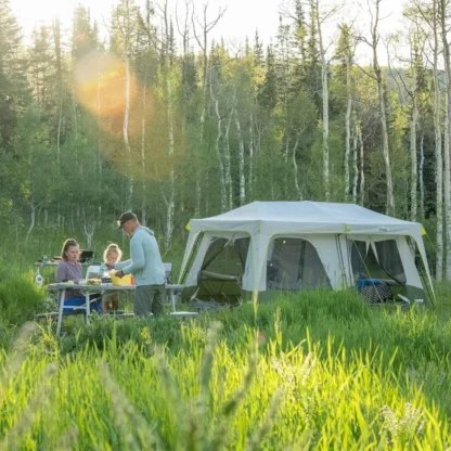 Tienda de campaña de cabina instantánea para múltiples habitaciones, carpa emergente grande con organización para accesorios de Camping al aire libre, familiar