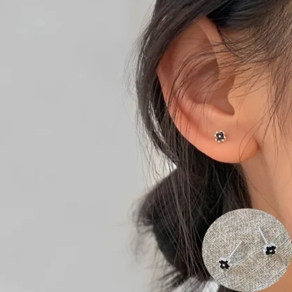 Pendientes de plata de ley 100% 925 con forma de flor para mujer y niña, joyería de diseño geométrico Simple, regalo de fiesta, envío directo