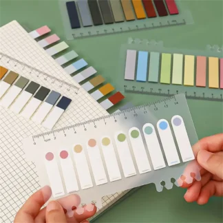 Marcapáginas autoadhesivo para suministros escolares y de oficina, pegatinas de índice de Bloc de notas, notas adhesivas coloridas, pestañas de banderas, etiqueta, Bloc de notas