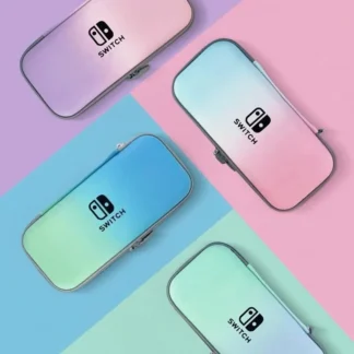 Bolsa de almacenamiento protectora para consola de juegos NS Switch, funda de Color degradado para Switch OLED con ranuras para tarjetas, bolso de viaje