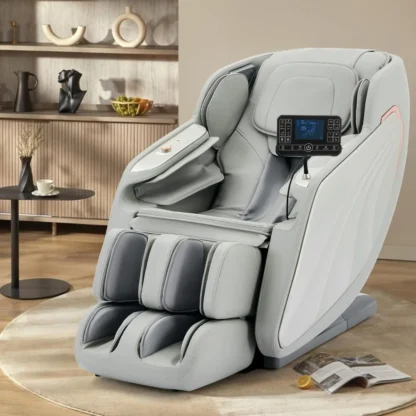 Sillón de masaje Zero Gravity, tecnología SL-Track, calefacción para espalda y pantorrilla, rodillos para pies, airbags de cuerpo completo, silla de masaje de compresión