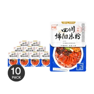 Mianyang-fideos artificiales de arroz, sabor a ternera, 120g, 120,00g x 10 paquetes, 10 paquetes