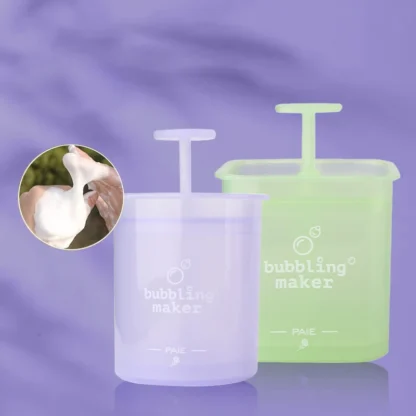 Y Herramienta de limpieza de espuma portátil, limpiador facial, ducha, baño, champú, fabricante de espuma, dispositivo de espuma de burbujas