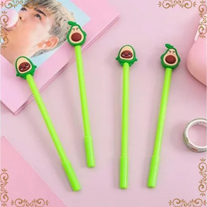 12 bolígrafos de gel de aguacate, perfectos para tomar notas creativas y uso en la oficina.