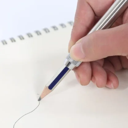 Soporte para bocetos de dibujo y escritura, extensor de lápiz de doble punta, alargado