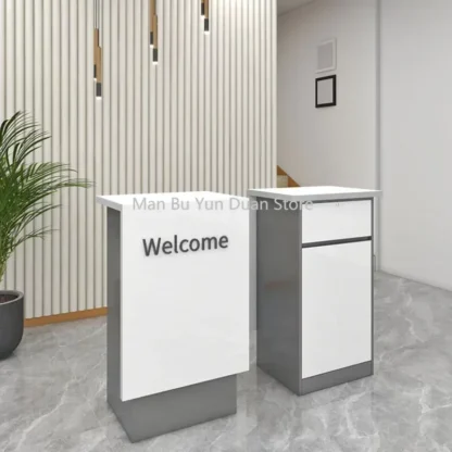 Escritorios de recepción de cajero de pie, escritorio de oficina Simple, asiento de predicador, cafetería, Mesas Auxiliares, muebles de salón