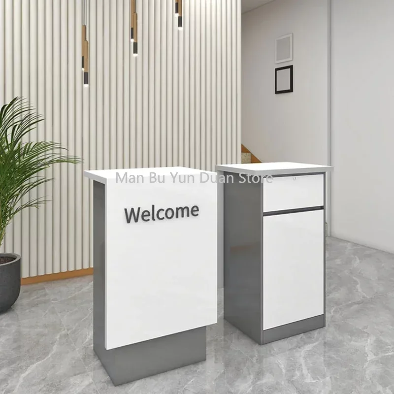 Escritorios de recepción de cajero de pie, escritorio de oficina Simple, asiento de predicador, cafetería, Mesas Auxiliares, muebles de salón