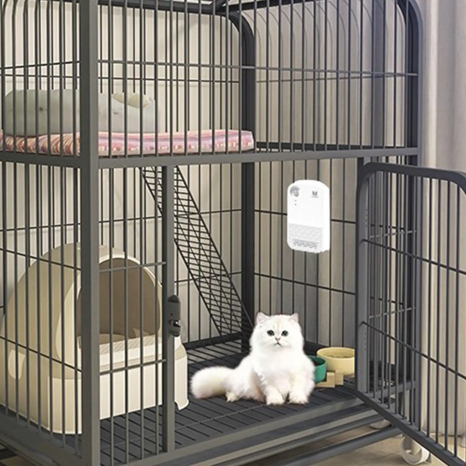 Arena para gatos, eliminador de olores, neutralizador de olores y polvo con batería, inodoro de habitación sin perfume