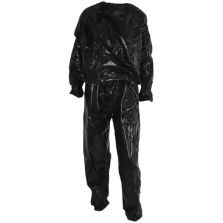 Traje de sauna para el sudor para pérdida de peso y fitness de alta resistencia, gimnasio de ejercicio, antidesgarro, negro L