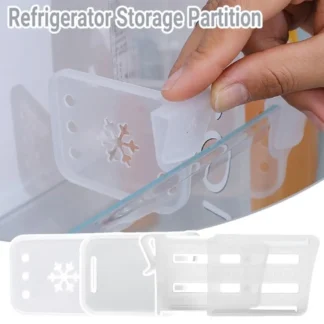 1 Uds./1 Juego de tablero de partición de puerta lateral para nevera, accesorios de cocina, estante de almacenamiento de separación, organizador de latas de botellas