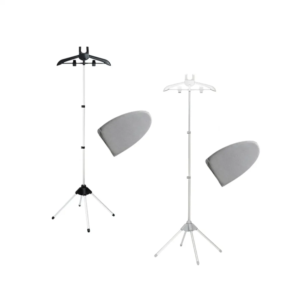 Soporte de plancha a vapor para máquina de planchar, percha de vapor, poste de vapor, estante de vaporizador de ropa plegable, estante de secado de ropa