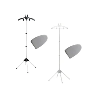 Soporte de plancha a vapor para máquina de planchar, percha de vapor, poste de vapor, estante de vaporizador de ropa plegable, estante de secado de ropa