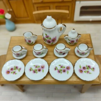 Accesorios de casa de muñecas Mini, juego de té de bolsillo de cerámica de 7 estilos, decoración de casa de muñecas 1/6 BJD/muñeca Barbie/muñeca Blythe de 1,5 ", nuevo