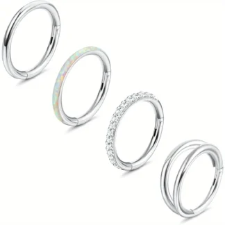Drperfect-anillos de Nariz de acero quirúrgico para mujer, aro de tabique, segmento con bisagras, anillo de nariz, hélice de labio, cartílago, Concha, Piercing de nariz